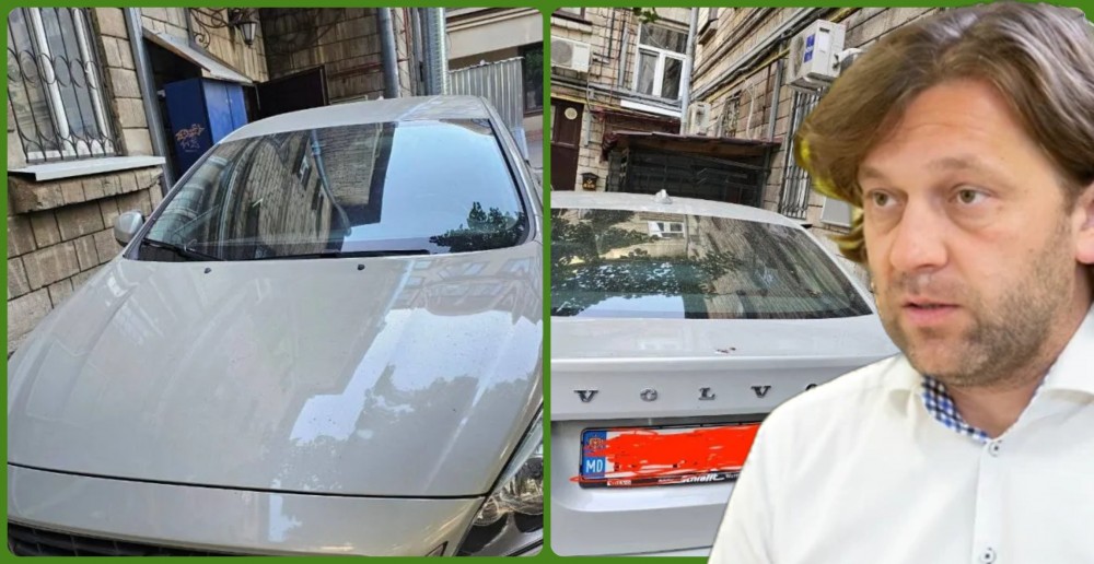 FOTO // Dumitru Alaiba, scandal cu vecinii. Ce spune ministrul despre mașina parcată în scara blocului